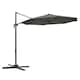 image 1 of Outsunny 3m Garden Banana Parasol Patio Cantilever Umbrella Dark Grey