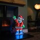 image 3 of 60cm Light up Waving Santa Christmas Infinity Decoration with Multi-Coloured LEDs