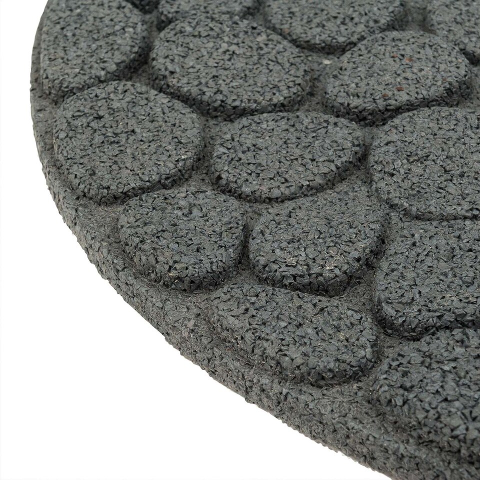 image 1 of Nicoman Round Grey River Rock Stepping Stone - Pack of 4 | Grey | Grey | 4