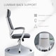 image 6 of Vinsetto Swivel Office Chair with Lumbar Back Support, Adjustable Height