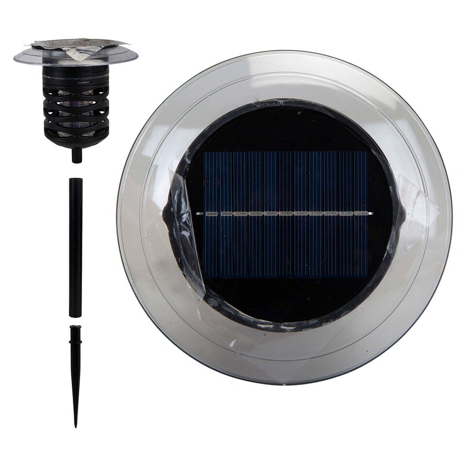 PMS Solar UV Insect Zapper - Outdoor Fly, Gnat, Moth & Flea Killer, Silver
