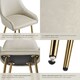 image 5 of Bar Stool Avane - with backrest, upholstered, velvet look | Cream | cream/gold | 57 x 48,50 x 108 cm | 2