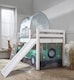 image 3 of Moro Cabin Bed Midsleeper with Slide & Safari Overland Off Road Package in White