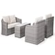 image 2 of Primrose Living Classic Rattan 4 Seater Sofa Set and Coffee Table in Stone