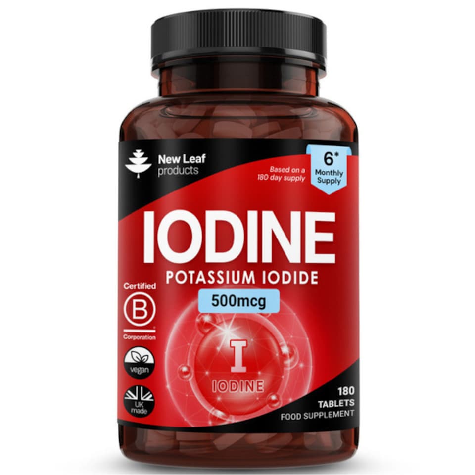 Iodine Tablets 500mcg Supplement Vegan Thyroid Support 180s