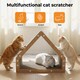 image 3 of Skylos Cat Scratching Board House Corrugated Cardboard Scratcher Indoor