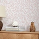 image 1 of Willow Leaf Wallpaper in Pink Multi