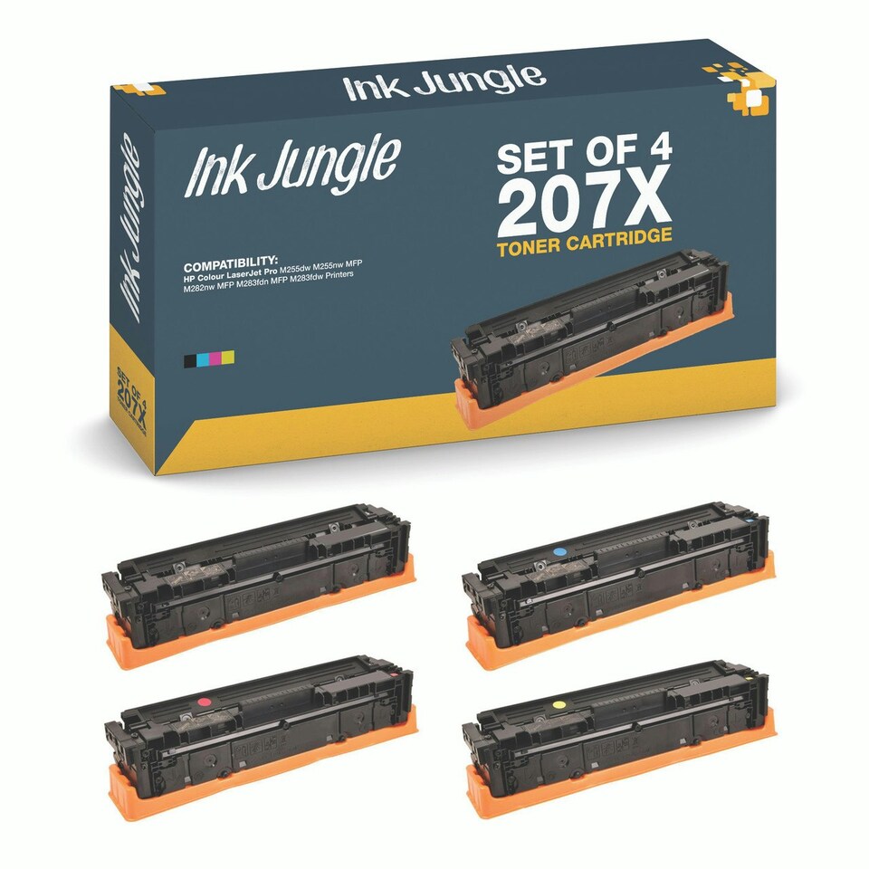 image 1 of Set of 4 Compatible HP 207X Toner Cartridges Multi