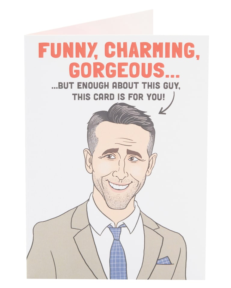 image 1 of Humour Birthday Card - Ryan Reynolds
