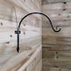 image 2 of Pack of 2 Tom Chambers Heavy Duty Handcrafted Metal 38cm Black Wall Bracket Hook For Garden Hanging Basket Bird Feeder | Black | Black