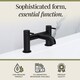 image 3 of Balterley Round Minimalist Deck Mounted Bath Filler Tap - Balterley | Black | Matt Black | 1