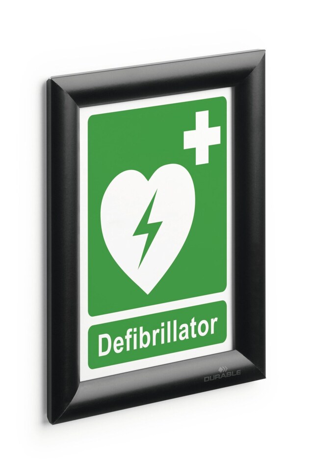 image 1 of Durable Aluminium Snap Frame Retail Clip Poster Holder Notice Board | A5 Black