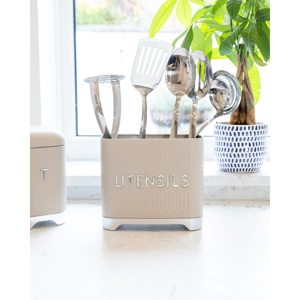 image 1 of Lovello Utensil Holder Cream Textured