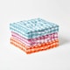 image 6 of Homescapes Orange Block Check Cotton Gingham Floor Cushion - 50 x 50 cm | Orange | 50 x 50 cm
