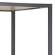 image 5 of Seaford Tall Black Metal Bookcase with 5 Shelves in Oak