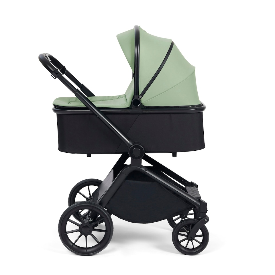 image 1 of Altima 2-in-1 Pram - Suitable from Birth to 22kg (Approx. 4 Years*), Adjustable Handle, Cosy Footwarmer, Extendable Hood, Large Basket & Rain Cover (Sage Green)