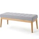 image 7 of Grey Bench Wooden Frame Grey