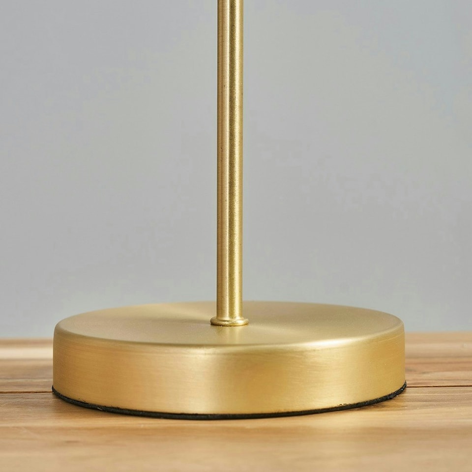image 1 of ValueLights Charlie Brushed Gold Table Lamp Base Only 