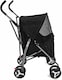 image 2 of Pet Stroller Dog Cat Puppy Pram Pushchair Travel Cart Jogging Buggy Carrier (Black with Cover)