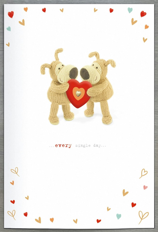 image 1 of Boofle At Top Of Ladder Fiancé Valentine's Day Card