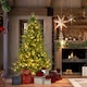 image 2 of COSTWAY 6FT Artificial Christmas Tree Pre-lit Xmas Tree with Warm White LED Lights