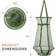image 2 of 2pc Collapsible Fishing Mesh Traps Folding Fish, Crab & Crabbing Nets Basket