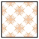 image 1 of Orange ravishing boho chic (Picture Frame) Black | XS