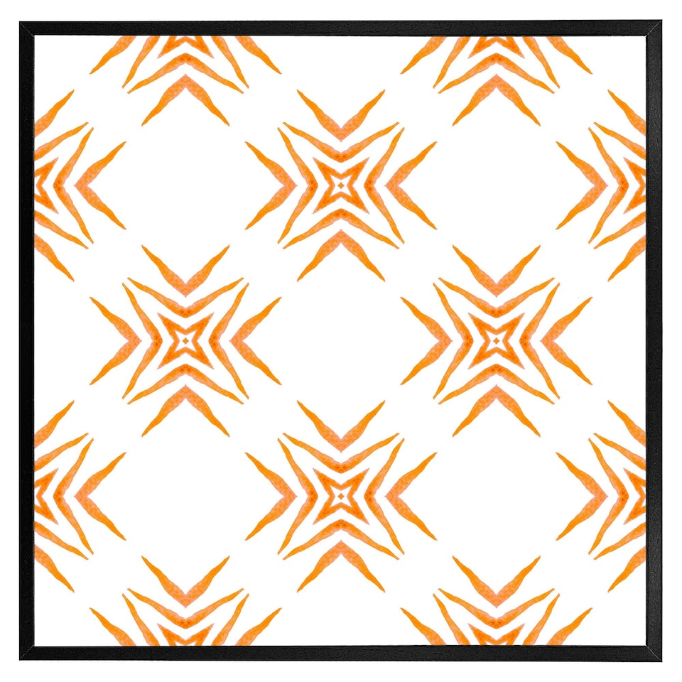 image 1 of Orange ravishing boho chic (Picture Frame) Black | XS