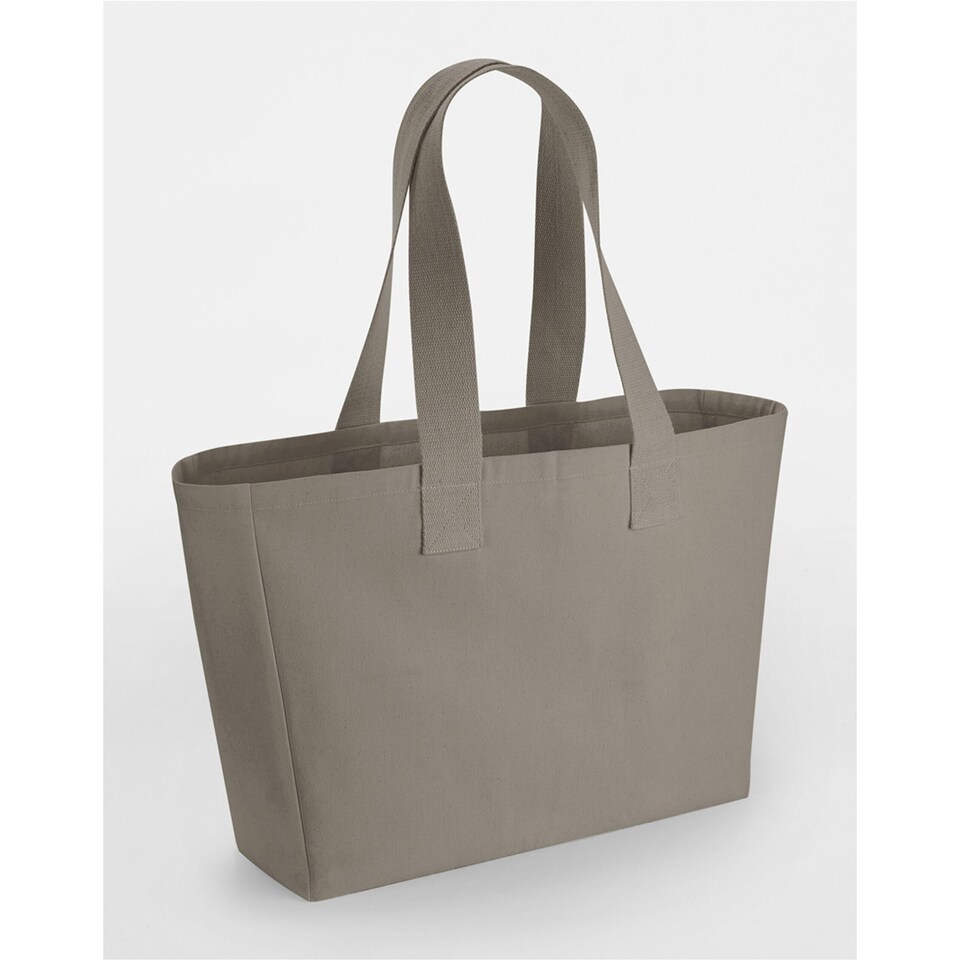 image 1 of Westford Mill Canvas Everyday Tote | Grey | Mushroom | One Size | 1