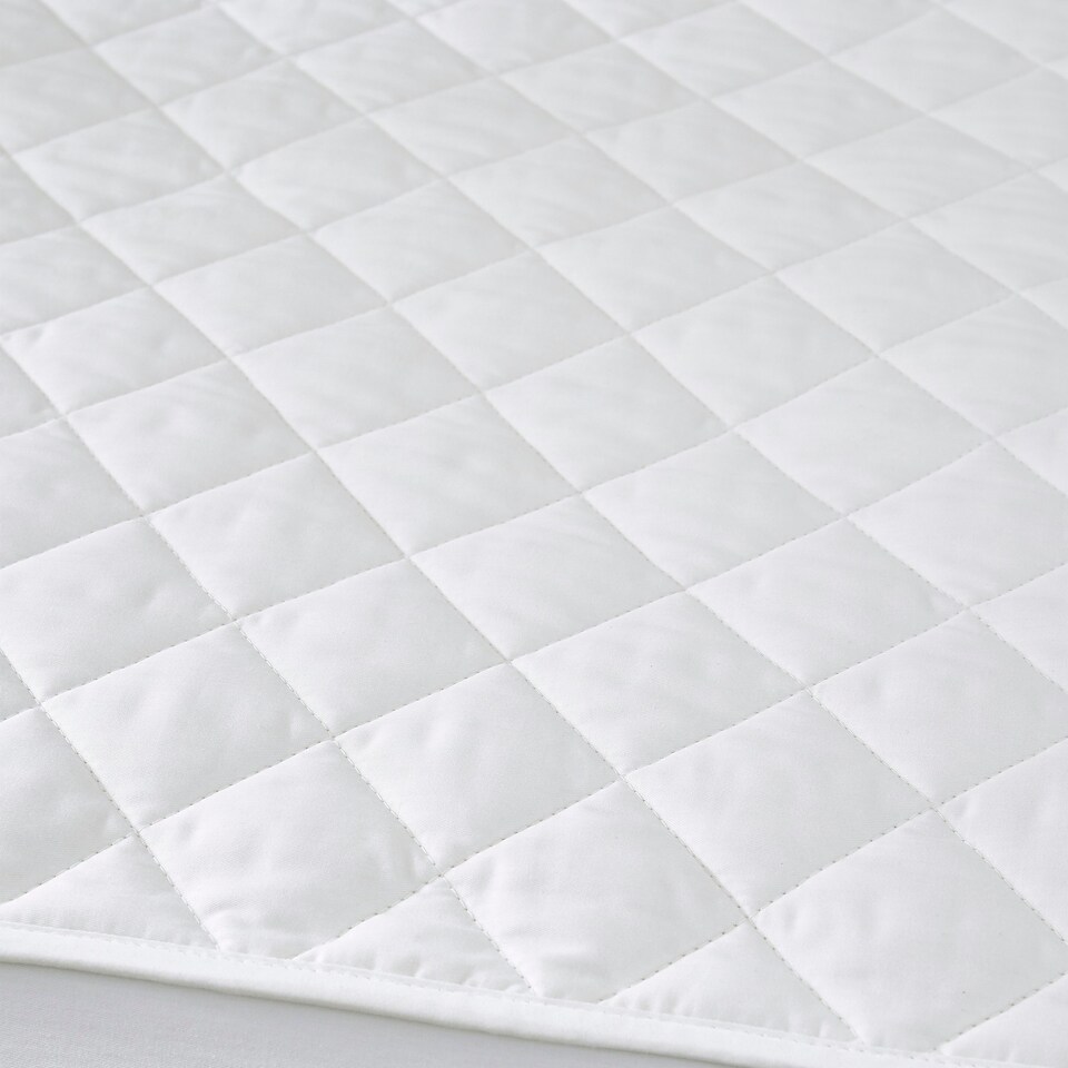 image 1 of Martex Naturals Cotton Quilted Mattress and Pillow Protector Set White | King