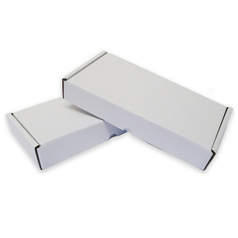 image 1 of 50 x White 12 x 9 x 2.5" (310x234x63mm) Packing Shipping Mailing Postal Strong Single Wall Die Cut Boxes White