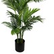 image 3 of 180cm Artificial Palm Tree Extra Large Silver Metal Planter