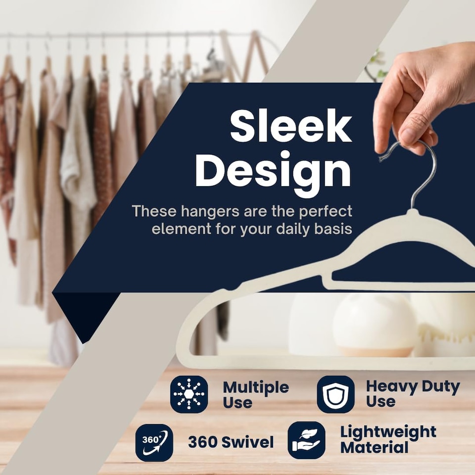 image 1 of Sasha Morel 20-Pack Pink Velvet Coat Hangers, Non-Slip Space-Saving Clothes Hangers