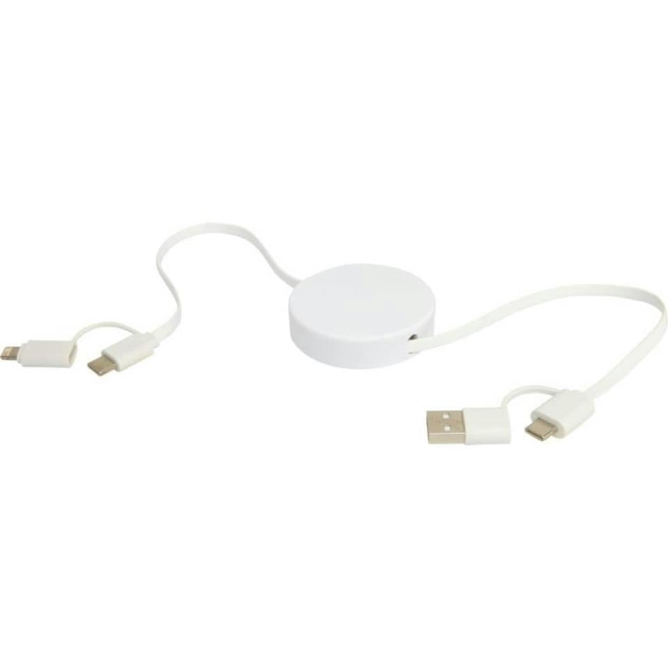 image 1 of Citala Recycled Plastic 5 in 1 Charging Cable - White - One Size (UTPF4661)