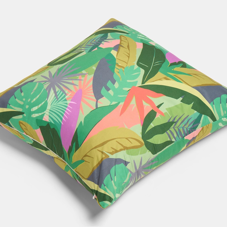 image 1 of OHS 2 x Palms Print Garden Cushion Covers Outdoor Water Resistant