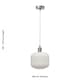 image 6 of Set of 2 Bento - White Ribbed Glass Chrome Retro Pendant Fittings