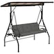 image 6 of Outsunny 3 Seater Garden Swing Seat Bed, Convertible Swing Chair Black | Black