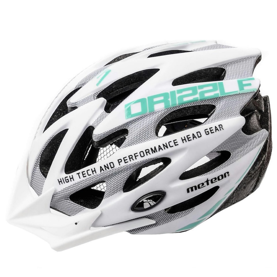 image 1 of Cycle Helmet MTB Bike Bicycle Skateboard Scooter Hoverboard Safety Helmet - Drizzle White | White-Cyan | L