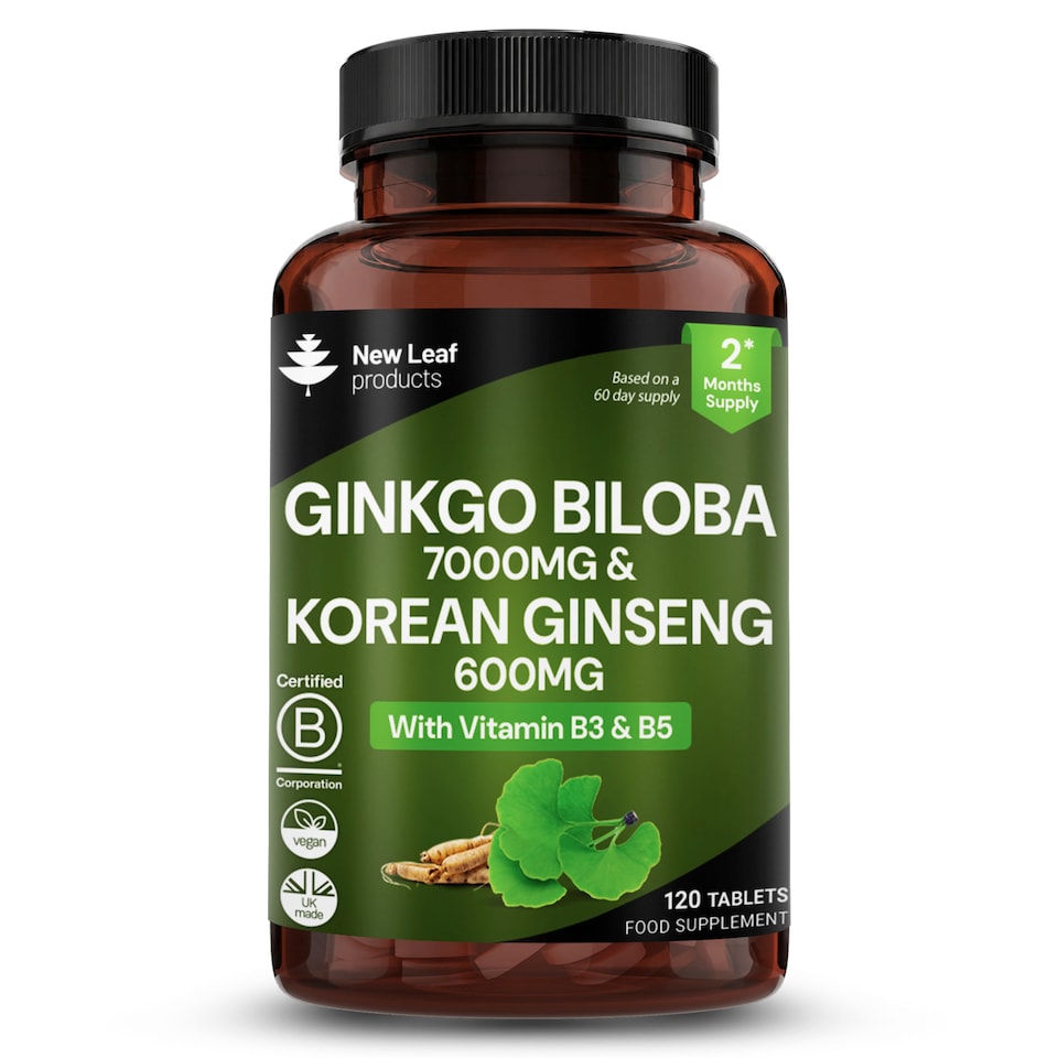 image 1 of Ginkgo Biloba & Panax Ginseng Tablets + Vit B3 & B5