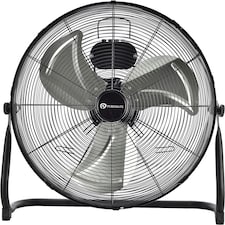 PureMate 20-Inch Chrome Gym Floor Fan - Black
