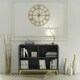 image 6 of Grey Sideboard 100cm Fluted Doors Gold Frame Modern Storage Cabinet Grey
