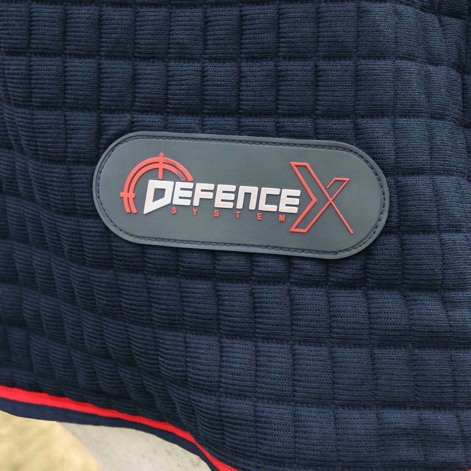 image 1 of Hy DefenceX System Cool Control Horse Exercise Sheet - Navy/Red - 5´