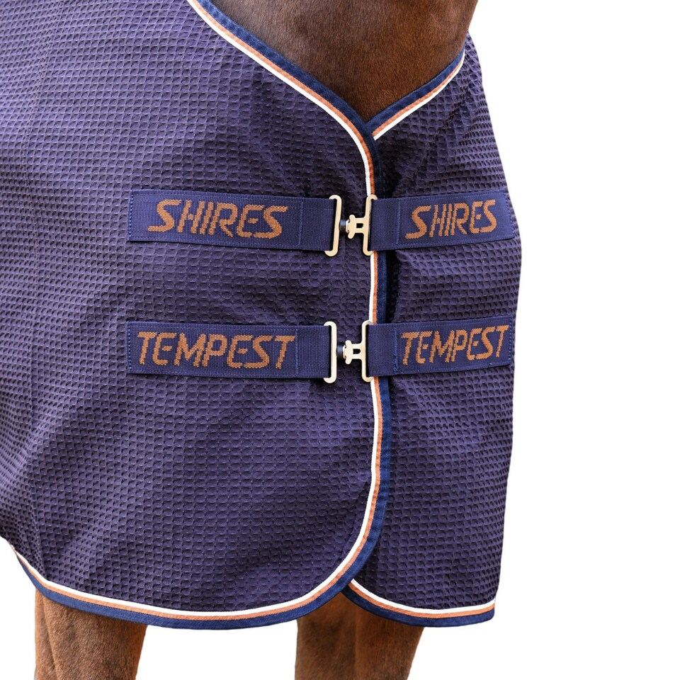 image 1 of Tempest Original Waffle Horse Rug - Navy - 66in