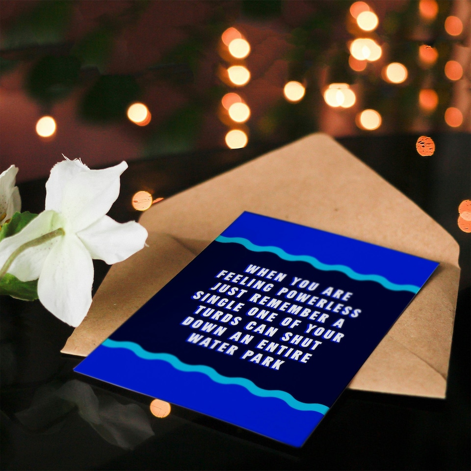 image 1 of When You Are Feeling Powerless Funny Joke Art Card
