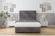 image 1 of Sloomy Monaco Slate Naples Divan Bed With Mattress 2 Drawers Left Side With 26" Strutted Headboard & 12" Matching Footboard 3' Single | Grey | Slate | Single | 1