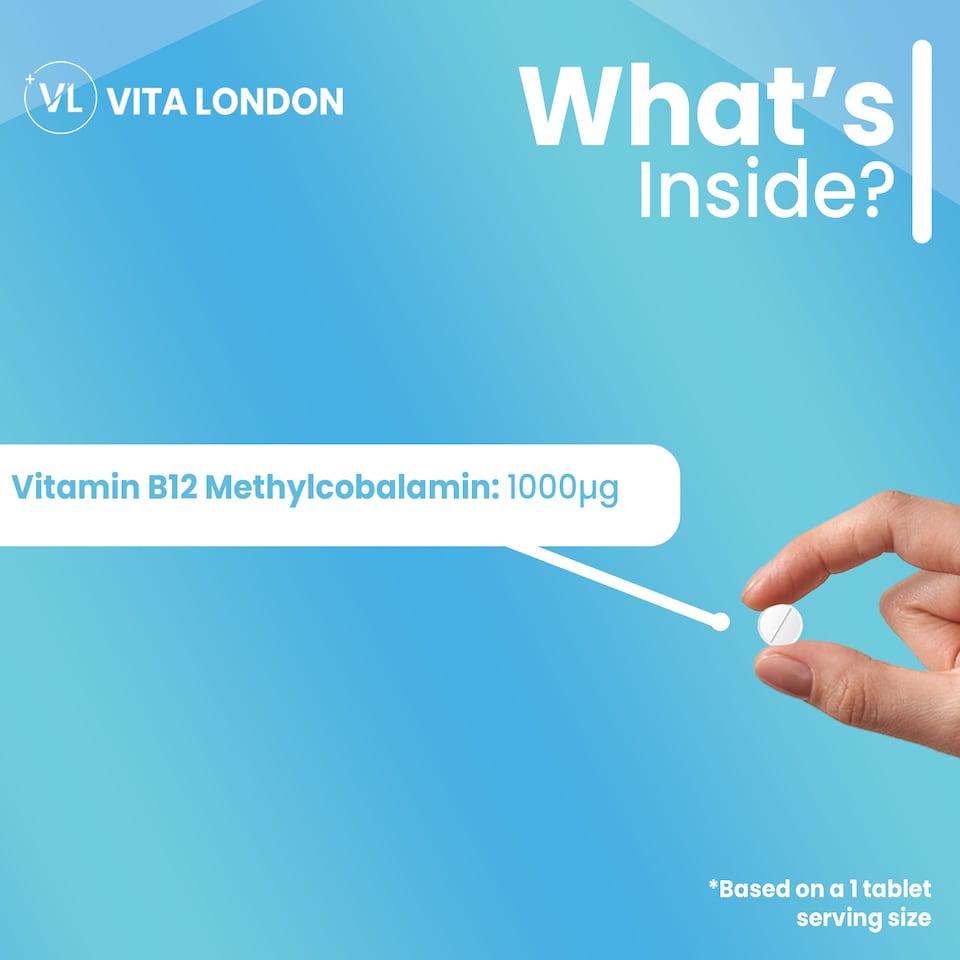 image 1 of Vitamin B12 Methylcobalamin Tablets - 1000µg - 90 Micro Tablets
