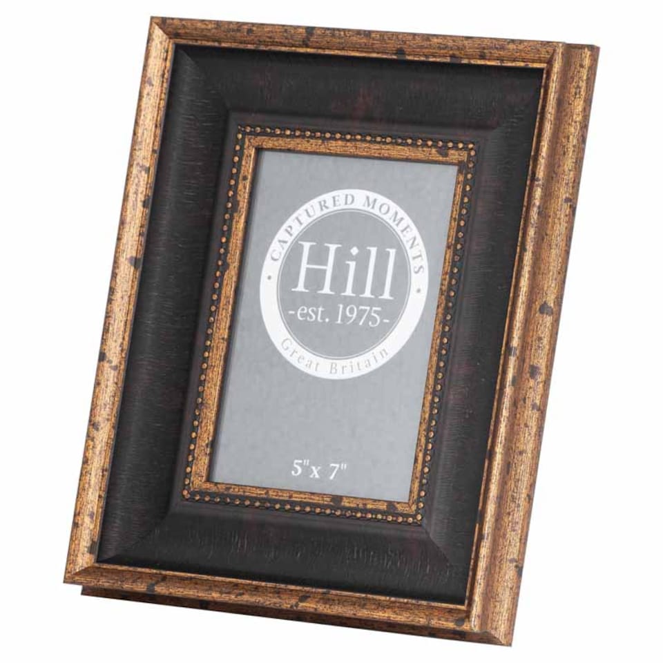 Antique Beaded 5X7 Photo Frame - Wood - L3 x W23 x H28 cm - Black - Gold | Gold | 5" x 7"