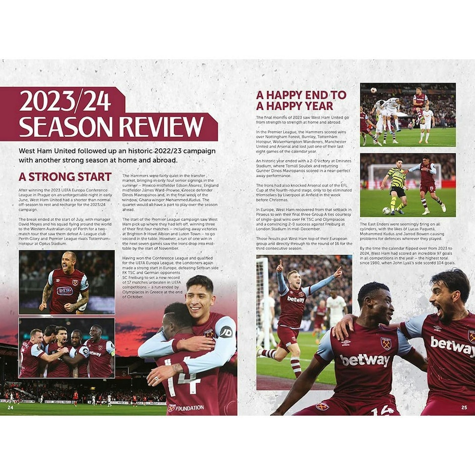 image 1 of West Ham United FC 2025 Annual - Maroon/Multicoloured - One Size