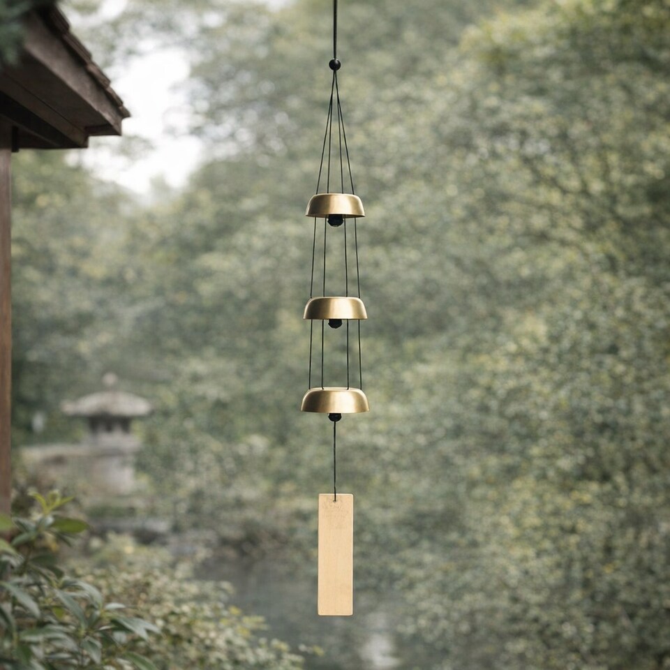 image 1 of Woodstock Chimes Wind Chime - Temple Bells Trio