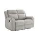 image 1 of Orka 2 Seater Manual Recliner Chenille Fabric Sofa Grey